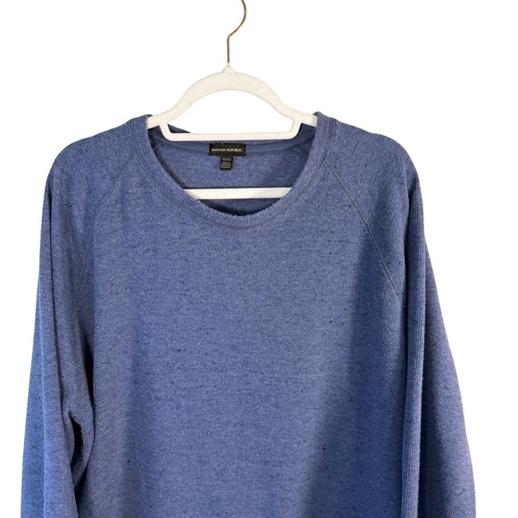 Banana Republic Blue Crewneck Sweatshirt Size XL Minimalist Casual Relaxed - Picture 10 of 13